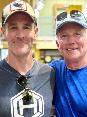 James Van Der Beek with his father