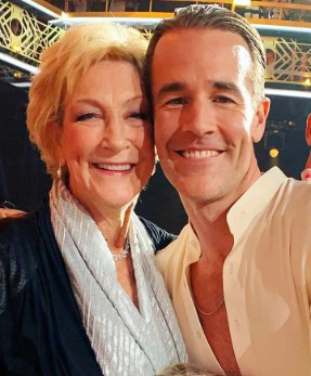 James Van Der Beek with his mother