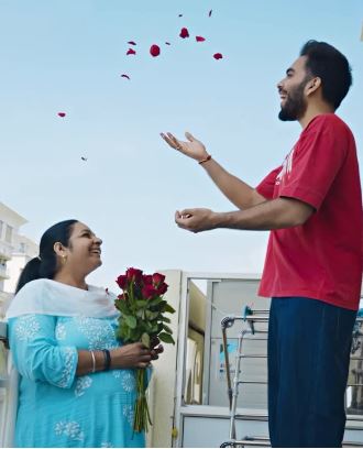 Lakshay Kaushik with his mother