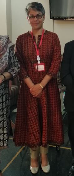 Rachita Bhandari during a meeting