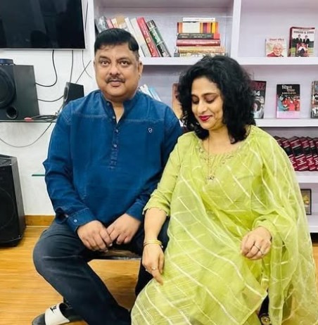 Rakibul Hussain with his wife