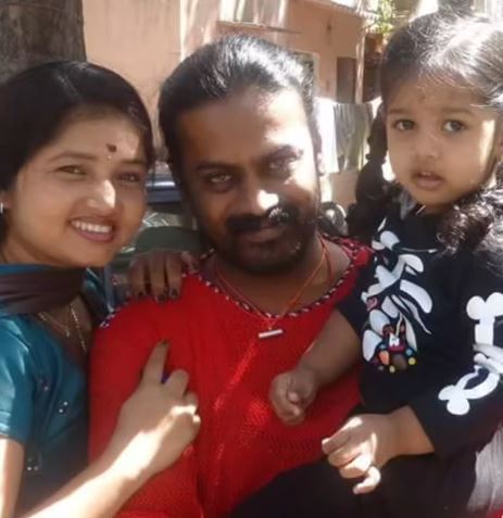 Rashmi Leela with her husband and daughter