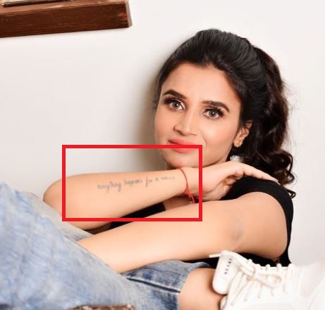 Redheemaa's right forearm tattoo