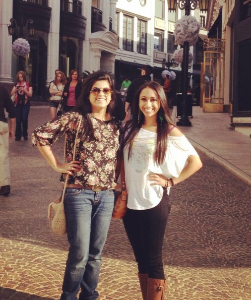 Rini Sampath (left) during a trip