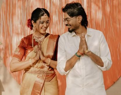 Roshni Haripriyan with her husband