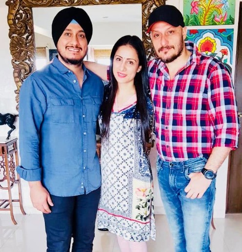 Rouble Nagi with her brothers