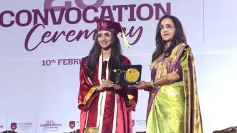 Sreeleela while receiving her MBBS degree