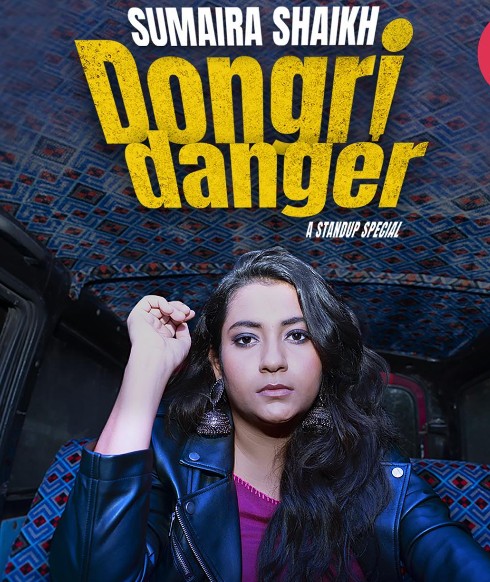 Sumaira Shaikh on the poster of the stand-up comedy show Dongri Danger