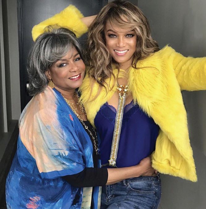 Tyra Banks with her mother