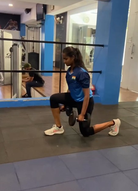 Vaishnavi Adhkar at a gym