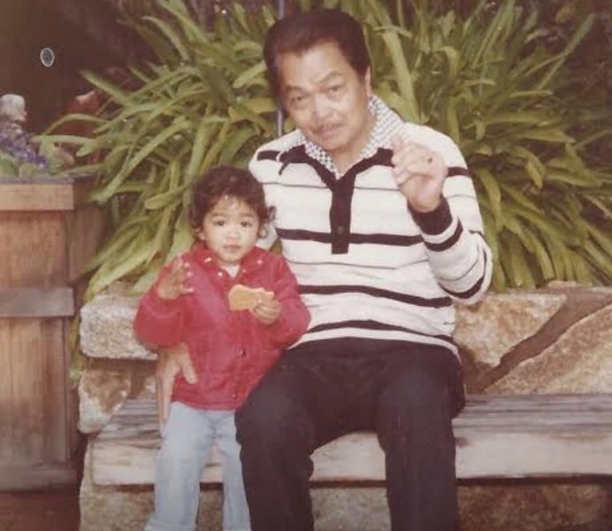 A childhood picture of Autumn Durald Arkapaw with her maternal grandfather
