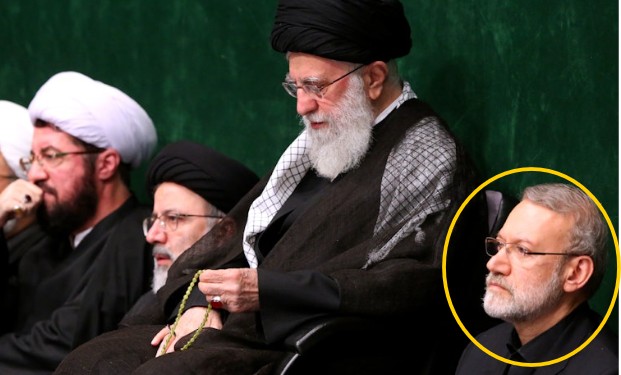 Ali Larijani with Ali Khamenei