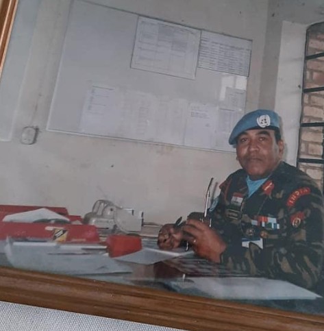 An old picture of Syed Ata Hasnain during his UN tenure