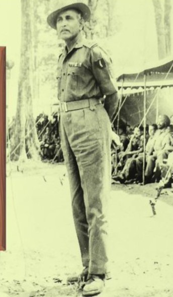 An old picture of Syed Mahdi Hasnain as a commander of the Indian Military Academy in Dehradun