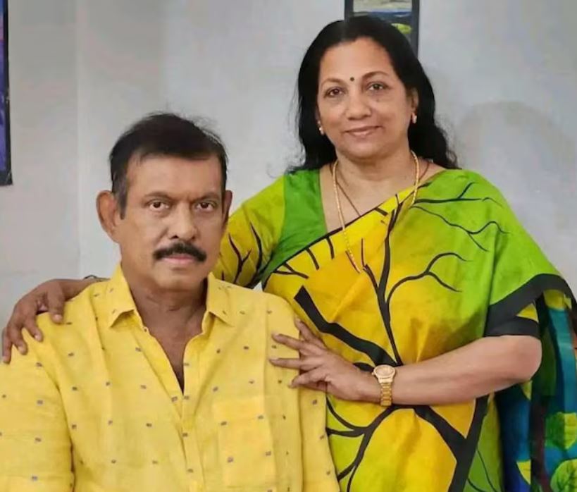 E. A. Rajendran with his wife