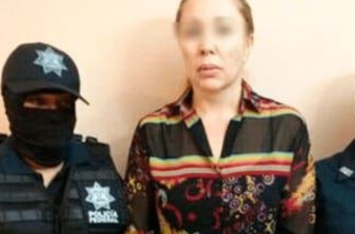 El Mencho's wife, Rosalinda after being arrested in Zapopan, Jalisco