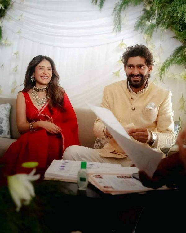 Gaurav Kapur and Kritika Kamra on their wedding day