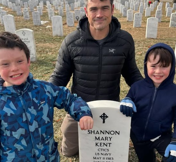 Joe Kent with his sons