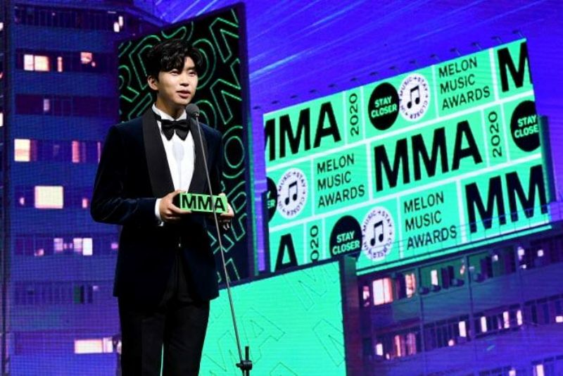 Lim Young-woong after receiving an award at the Melon Music Awards (2020)