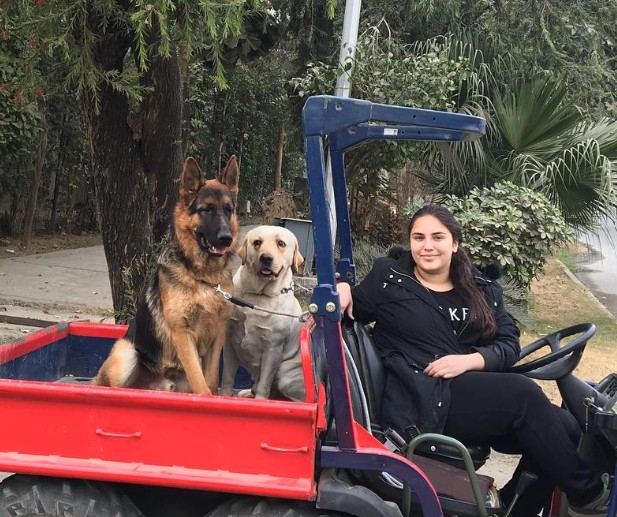 Mahnoor Omer with her pets