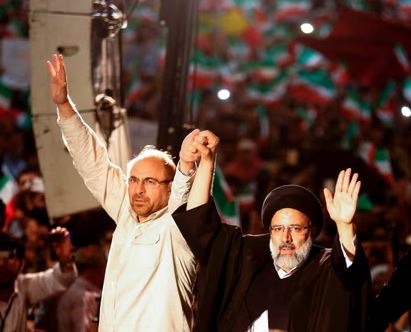 Mohammad-Bagher Ghalibaf during a political rally