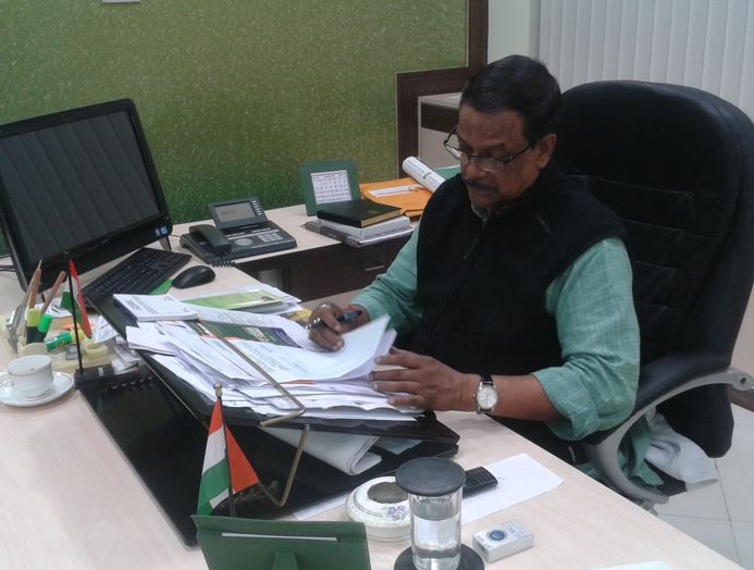Moloy Ghatak at his office