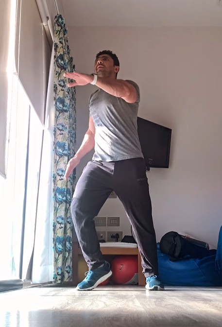 Mustafa Ahmed while practising dance