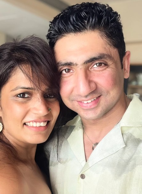 Mustafa Ahmed with his wife