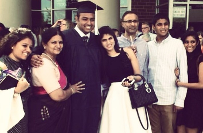 Nayanika Reddy with her parents, brother and sister