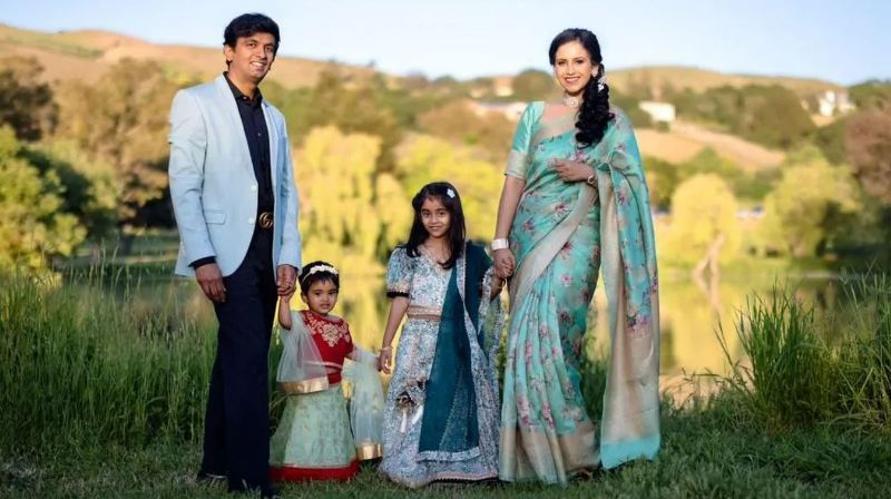Nithin Hassan with his family