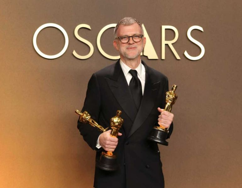 Paul Thomas Anderson after winning 3 awards at the 98th Academy Awards