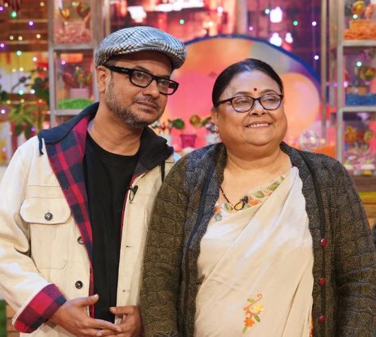 Rahul Banerjee with his mother