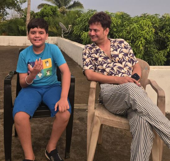 Rahul Banerjee with his son