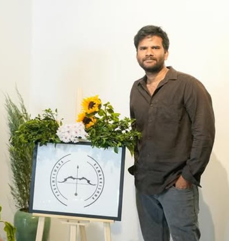 Saailu Kampati while launching his logo for his brand