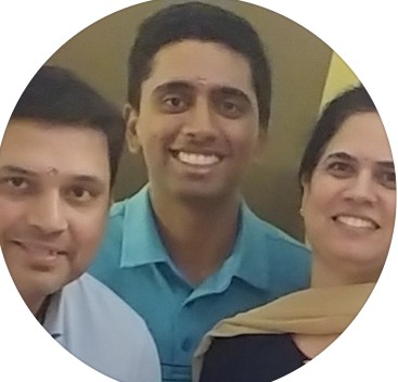 Sudarshan Yellamaraju with his parents
