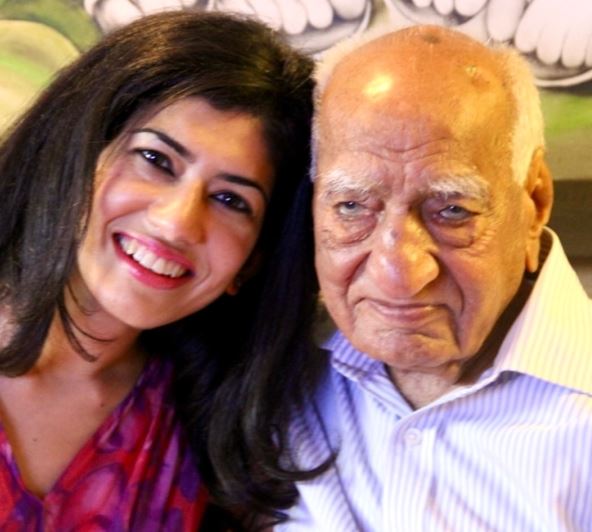 Swati Bhargava with her grandfather