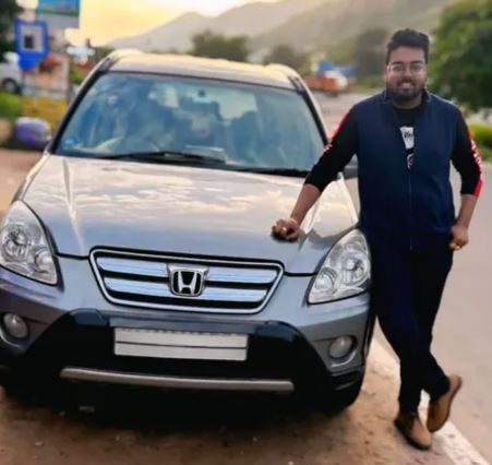 TA Anish with his Honda CR-V SUV