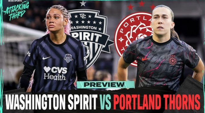 Trinity Rodman on a poster against Portland Thorns