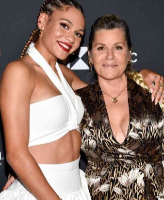Trinity Rodman with her mother
