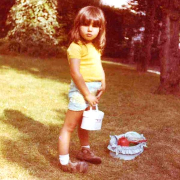 A childhood picture of Nadia Farès