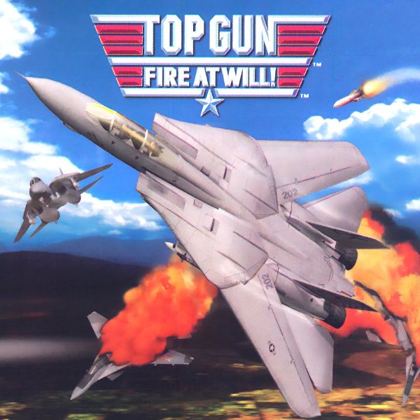 A poster of the video game 'Top Gun: Fire at Will' (1996) 