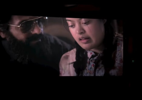 Ahida Sarmai with Arjun Rampal in a still from the film Dhurandhar The Revenge