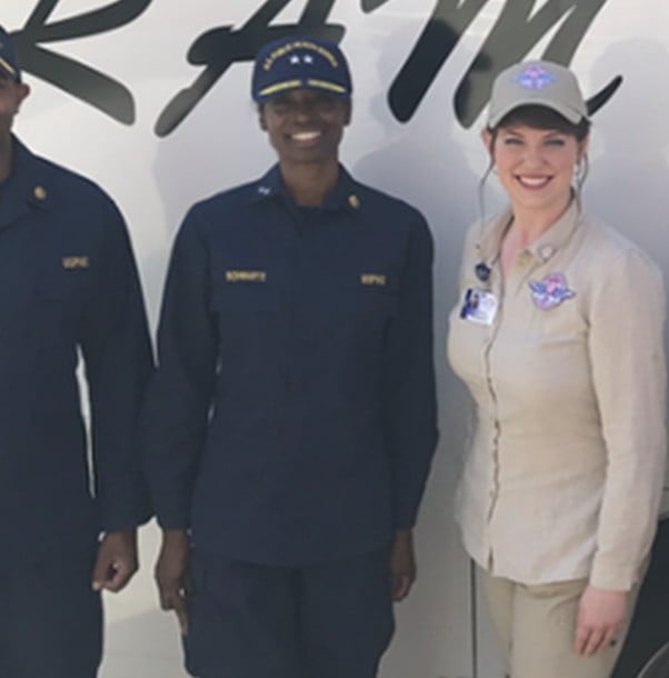 An old picture of Erica Schwartz (middle)