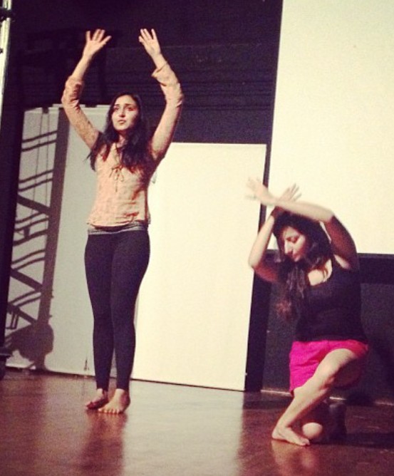 An old picture of Shazia Iqbal (sitting)