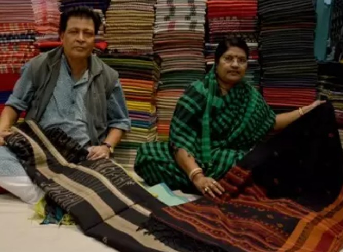 Biren Kumar Basak with his wife