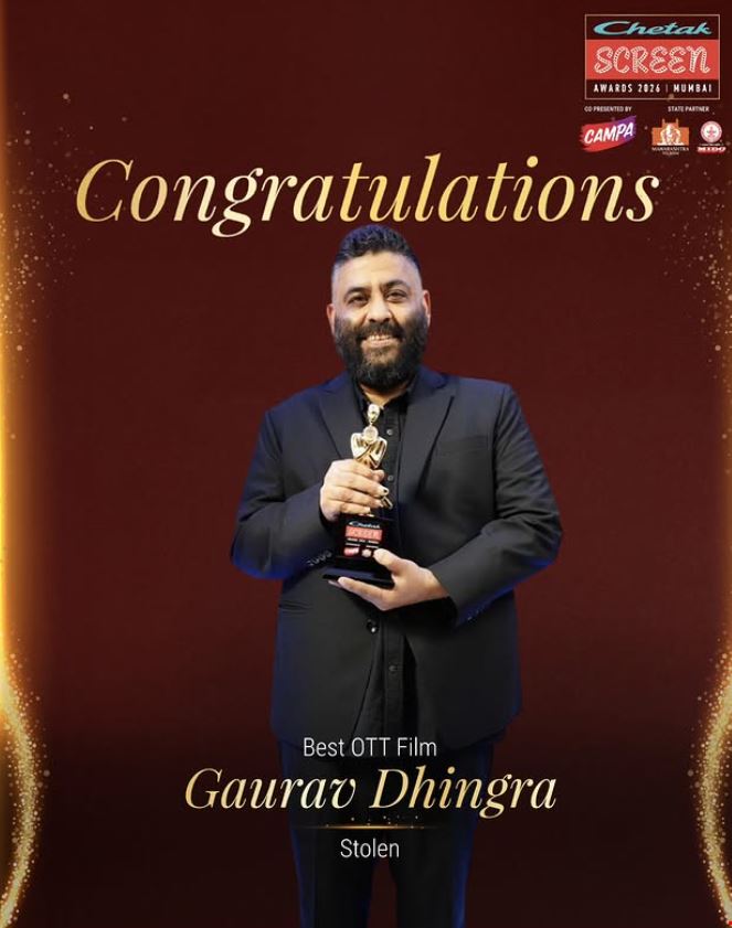 Gaurav Dhingra with his Screen Award
