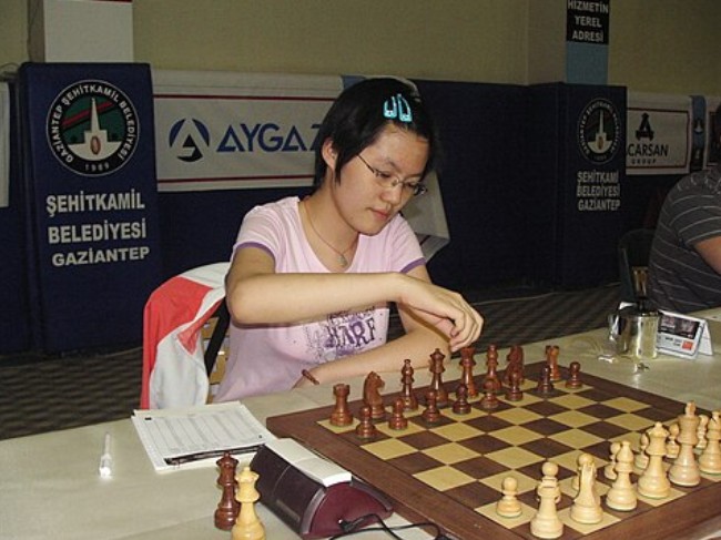 Hou Yifan at the 2008 World Junior Chess Championship, Gaziantep, Turkey where she gained a GM norm