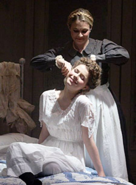 Jessie Buckley and actor Kaisa Hammarlund in the play 'A Little Night Music' (2008)