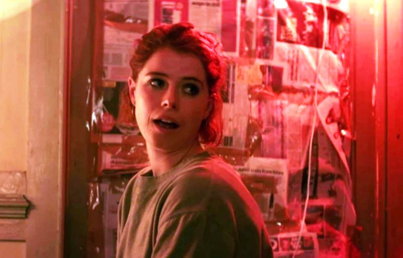 Jessie Buckley as 'Kelly' in a still from the short film 'Red Light' (2017)