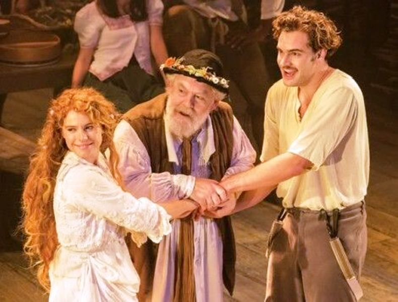 Jessie Buckley (as Perdita) while performing 'The Winter's Tale' (2015) at Garrick Theatre in London